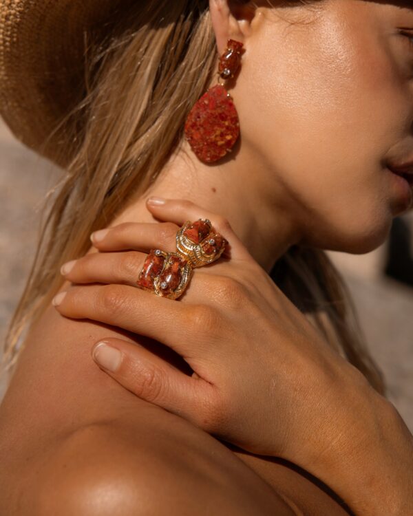 Pendientes Marea Coral