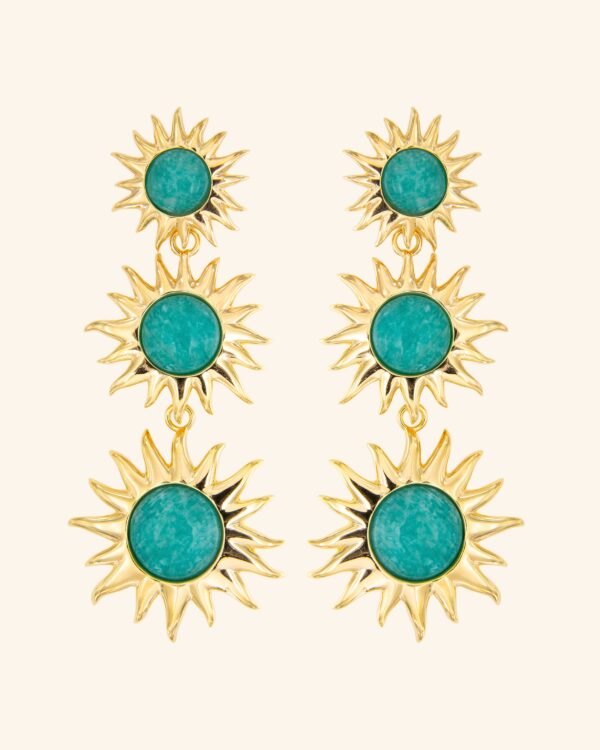 Pendientes Sol Fascinante Amazonita