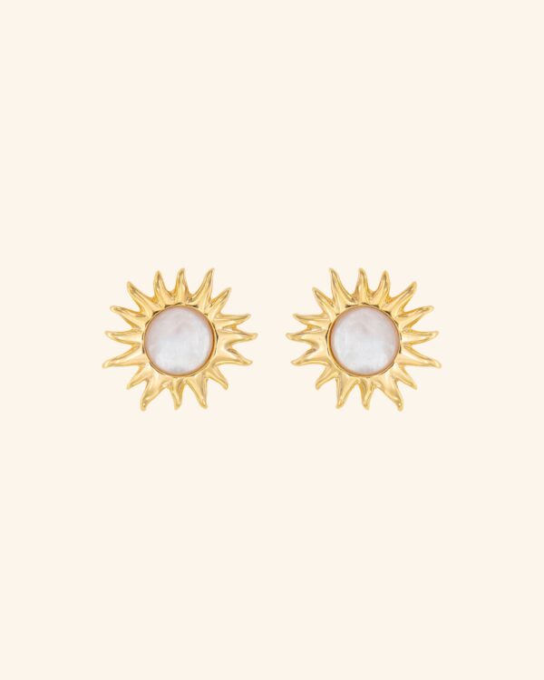 Pendientes Sol Fascinante Madreperla Blanca