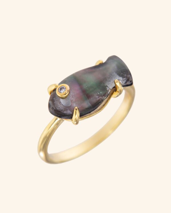 Anillo Marea Madreperla Negra
