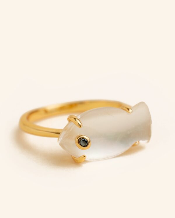 Anillo Marea Madreperla Blanca