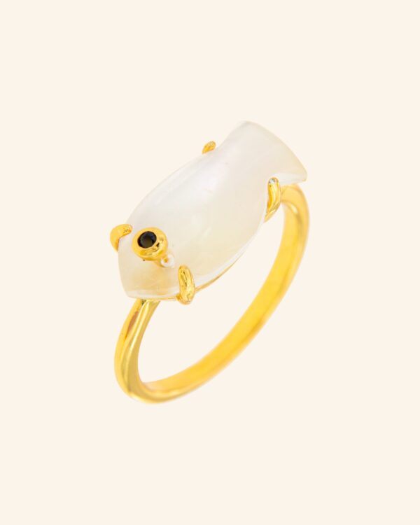 Anillo Marea Madreperla Blanca