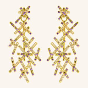 Pendientes New Lumen con circonitas multicolor