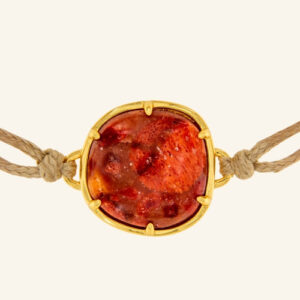 Pulsera Bizancio con Coral Rojo